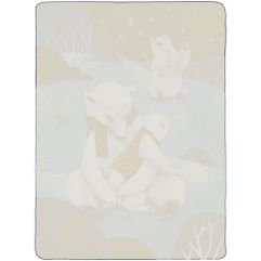Дизайн пледа Wintart Bear из мягкого флисового материала — словно целая иллюстрация, атмосферная зимняя картинка для особого настроения и восхищения...