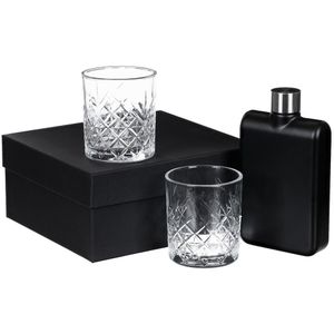 Стильная и практичная фляга вместе с элегантными стаканами станет прекрасным подарком для ценителей такого напитка как виски. Благодаря матовой...