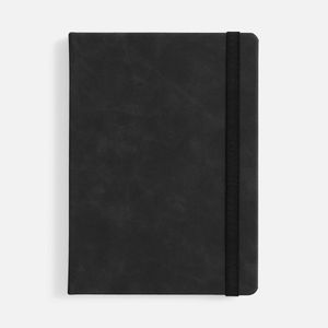 Ежедневник с твердой обложкой, выполнен из материала Nubuck Touch, черный AA, дополнен ляссе в цвет обложки. Блок 986, без информационного блока: ...