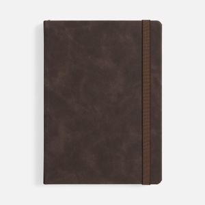 Ежедневник с твердой обложкой, выполнен из материала Nubuck Touch, темно-коричневый ZZ, дополнен ляссе темно-коричневого цвета. Блок 986, без...