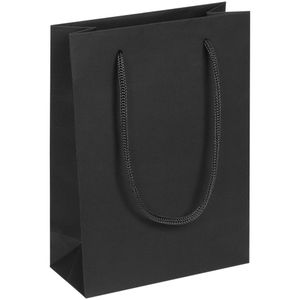 Пакет из бумаги Deep Black плотностью 150 г/м⊃2;. Выдерживает вес до 2 кг.