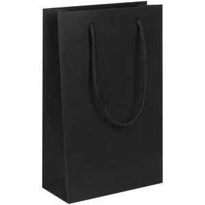 Пакет из бумаги Deep Black плотностью 150 г/м⊃2;. Выдерживает вес до 2 кг.