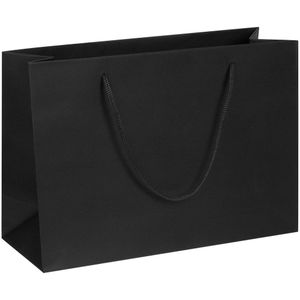 Пакет из бумаги Deep Black плотностью 150 г/м⊃2;. Выдерживает вес до 2 кг.