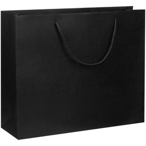 Пакет из бумаги Deep Black плотностью 150 г/м⊃2;. Выдерживает вес до 2 кг.
