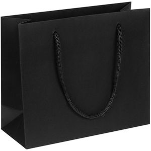 Пакет из бумаги Deep Black плотностью 150 г/м⊃2;. Выдерживает вес до 2 кг.