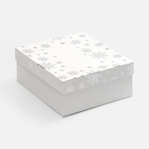 Коробка выполнена из переплетного картона толщиной 1,5 мм, кашированного бумагой TPG с тиснением серебристой фольгой.