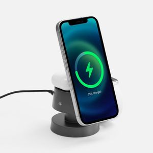 Lume — компактное устройство беспроводной зарядки для современных пользователей. Площадки для зарядки наушников и часов легко складываются и не...