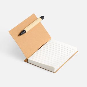 Мини-блокнот Eco Light в картонной обложке — практичное решение для повседневных задач.80 тонированных листов в линейку. В комплекте шариковая ручка,...