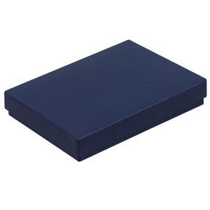 Коробка сделана из переплетного картона, кашированного дизайнерской бумагой Malmero Bleu.  Для нанесения логотипа методом шелкографии на темные...