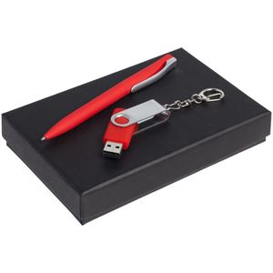 В набор входят: флешка Twist, красная, 8 Гб; ручка шариковая Pin Soft Touch, красная.Набор упакован в подарочную коробку.Срок сборки набора — от 3...