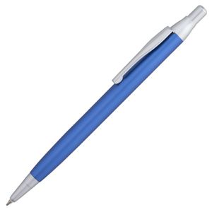 Механизм ручки: нажимной. Корпус ручки разбирается, стержень легко заменить. Стержень с синими чернилами.