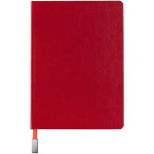 Ежедневник с твердой обложкой, выполнен из материала Nebraska, красный РР, дополнен ляссе в цвет обложки с металлической шильдой.<br/>Блок 986:Кол-во...