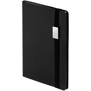 Ежедневник с гибкой обложкой, выполнен из материала Nebraska, черный АА, дополнен резинкой и ляссе в цвет обложки. <br/>Блок 955:Кол-во страниц —...