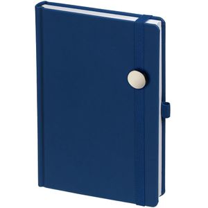 Ежедневник с твердой обложкой без поролона, выполнен из материала Soft Touch Ultra, синий НН, дополнен резинкой шириной 1 см, петлей-резинкой для...