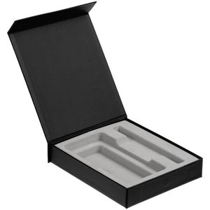 Подарочная коробка для аккумулятора 14,6х7,5х1,3 см и ручки 14,5х1,5х0,8 см с крышкой на магните и флокированным ложементом.<br /> Коробка выполнена...