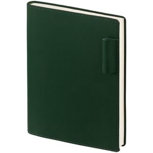 Ежедневник с гибкой обложкой, выполнен из материала Soft Touch, зеленый FF,  дополнен петелькой для ручки из покровного материала, капталом и...