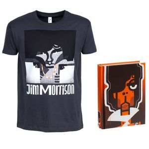 Набор «Меламед. Jim Morrison»: книга «111 портретов музыкантов» и футболка, темно-серая