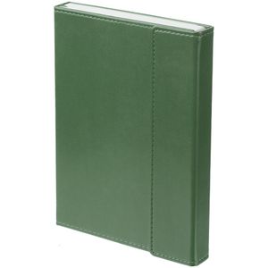   Ежедневник с клапаном на магните, выполнен из материала Fox, зеленый FF. Блок 210:  Кол-во страниц — 336; Бумага — белая, плотность 70 г/м⊃2;;...