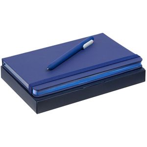 В набор входят:   блокнот Shall; ручка шариковая Slider Soft Touch.  Набор упакован в коробку Flacky Slim.    