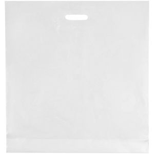 Пакет с прорубными ручками и дном-складкой.