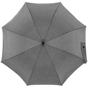 Зонт с куполом из меланжевой ткани уже достаточно необычен, но все еще вписывается в строгий дресс-код. Широкий хлястик трапециевидной формы....