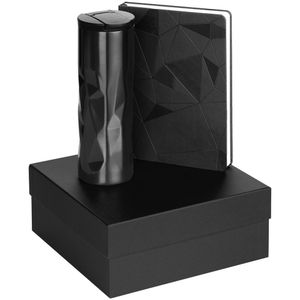 В набор входят:  ежедневник Gems, недатированный, черный; термостакан Gems Black Morion, черный морион.  Набор упакован в коробку Emmet.