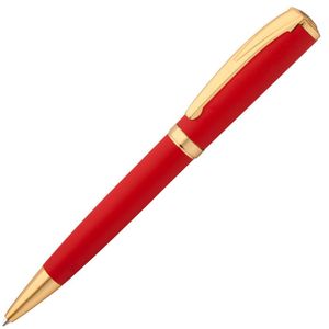 Ручка шариковая Forza, красная с золотистым