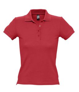 Рубашка поло женская PEOPLE 210, красная