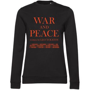 Свитшот женский  «War and Peace» , чёрный