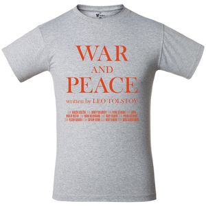 Футболка «War and Peace» , серая