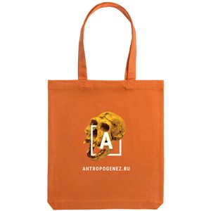 Холщовая сумка «Антропогенез», оранжевая