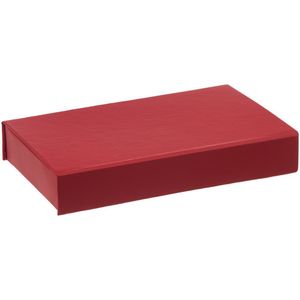 Коробка с крышкой на магните выполнена из переплетного картона, кашированного дизайнерской софт-тач бумагой Senzo.