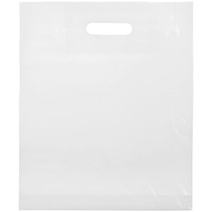 Пакет с прорубными ручками и дном-складкой.