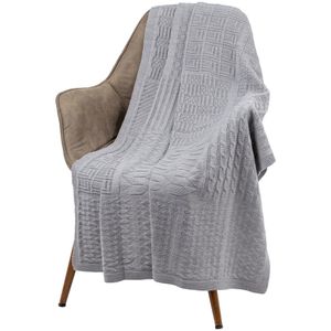 Плед фактурной вязки с орнаментом в стиле пэчворк — не совсем отдельные лоскутки, но гармоничное сочетание разных узоров. Плед Snippet — теплый символ...