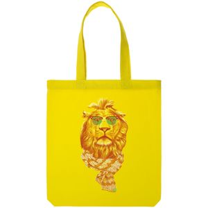 Холщовая сумка «Лев», желтая