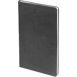 Блокнот с гибкой обложкой, выполнен из материала Nebraska Metal, серебро DD. Блок:  Кол-во страниц — 144; Бумага — белая, плотность 70 г/м⊃2;.
