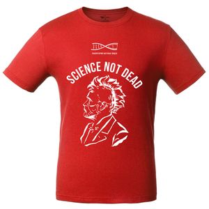 Футболка Лаборатория научных видео «Science not dead», красная