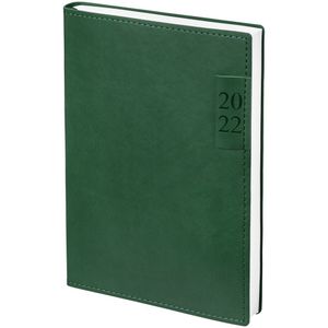 Ежедневник датированный на 2022 год. Ежедневник с гибкой обложкой, выполнен из сдвоенного материала Latte, зеленый FF, дополнен ляссе и капталом в...