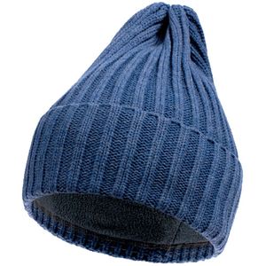 Однослойная шапка фактурной вязки с флисовой подкладкой. Поставляется в пакете с липким краем.