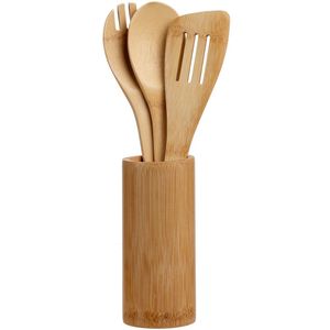 Набор кухонных принадлежностей станет незаменимым помощником на кухне. Лопатки и подставка изготовлены из экологичного материала — бамбука. Изделия из...