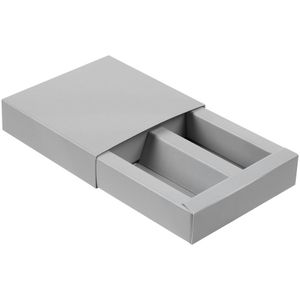Коробка-пенал из картона FBB Board 255 г/м⊃2; с ложементом. Размер отделений 7х2,4х2 см и 7х3х2 см.
