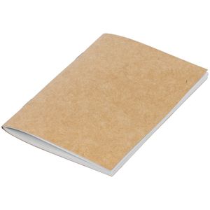 Блокнот на скрепке с обложкой из картона Natural Kraft плотностью 215 г/м². В блоке 32 листа в линейку из бумаги плотностью 70 г/м².