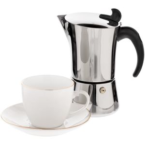 Набор для кофе Mansion с легкостью перенесет вас в самое сердце Лондона или Парижа.Золотая отводка чашки добавит изящества и утонченности, белый...