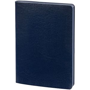 Ежедневник с гибкой обложкой, выполнен из материала Nebraska, синий НН и Latte, тёмно-синий ХХ, дополнен ляссе в цвет обложки.<br/>Блок...