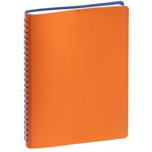 Ежедневник с гибкой обложкой, выполнен из материалов Soft Touch, оранжевый ОО и Nice Touch, синий НН.<br/>Блок без календарной сетки:Кол-во страниц —...