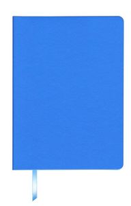 Ежедневник с гибкой обложкой, выполнен из материалов Nice Touch, голубой JJ и Bilberry, темно-синий ХХ (внутренний материал), дополнен ляссе в цвет...