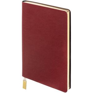 Ежедневник с гибкой обложкой, выполнен из материала Petrus, красный РР, дополнен металлическим золотистым шильдом на ляссе. <br/>Блок 951, без...