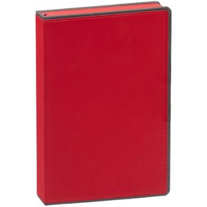 Ежедневник с твердой обложкой, выполнен из материалов Soft Touch Ultra, красный РР и La Fite, серый СС. Ляссе тёмно-серого цвета.<br/>Блок 985:Кол-во...