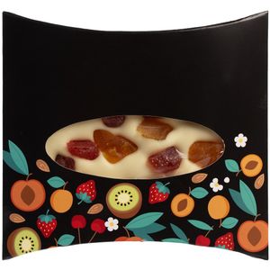 Белый шоколад ручной работы, изготовленный по классической бельгийской технологии, с кусочками сушеного персика и клубники.Состав: масло какао, сухое...
