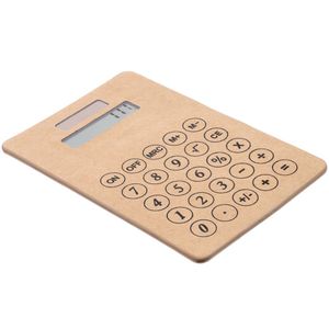 Компактный калькулятор из крафтового картона с крупными клавишами. Устройство работает от солнечной батареи и не требует элементов питания....